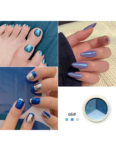 Metallic Mirror Aurora Rainbow Effect Solid Pigment